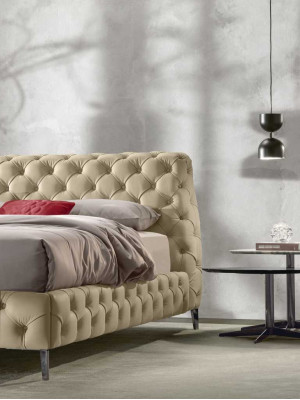Cama Chesterfield camas de lujo marcos de cama de madera muebles diseño moderno estructuras de cama