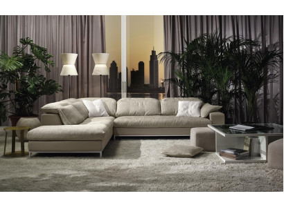 Diseño de sofá de esquina en forma de L Sofás modernos Textil Sofá Salón Sofá Moderno Nuevo