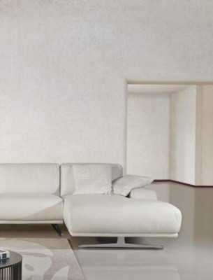 Sofá esquinero en forma de L, muebles de lujo para la sala de estar, diseño de sofá blanco, muebles italianos nuevos.