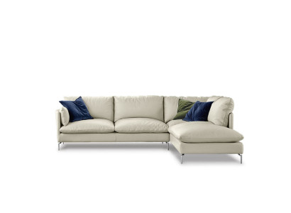 Sofá en forma de L de cuero de lujo diseño sofá sillón sofás muebles nuevos