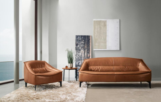 Set de lujo de 2 piezas. Juego de sofá de 3+1 plazas moderno y sillón.