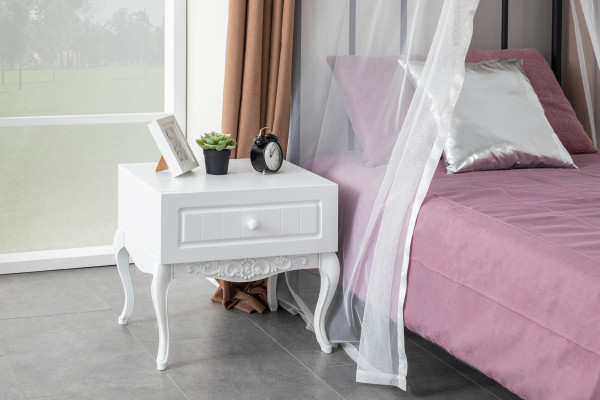 Mesita de noche infantil auxiliar habitación juvenil diseño de madera moderno diseño de muebles