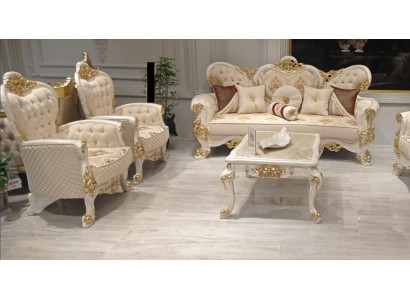 Sofá conjunto sofá conjunto 3+1+1 asiento sillón conjunto de sofás de lujo tela nueva