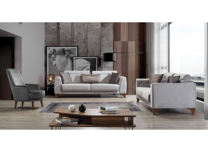 Conjunto de sofás de 3+3+1 plazas, sofá diseño sofa sillon tapizado asiento sofá