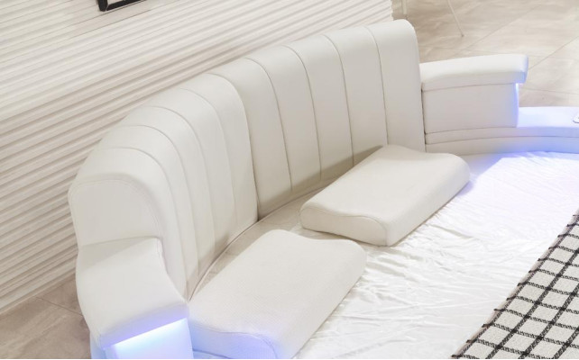 Cama redonda Muebles Modernos de Lujo Marco de cama de 200x200 Redondo