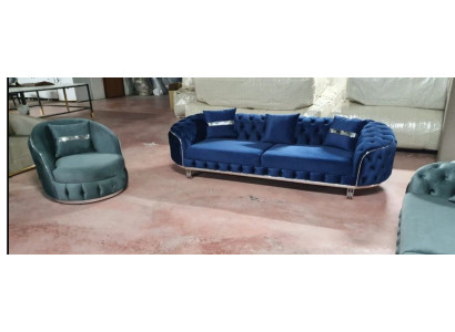 Sofá de 3 plazas + 1 sillón conjunto de diseño Sofás Sofá Sofá Acolchado Diseño de lujo