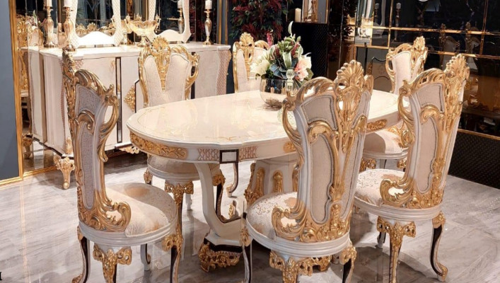 Mesa de comedor de lujo mesa de comedor comedor de madera mesas barrocas muebles de comedor nuevos
