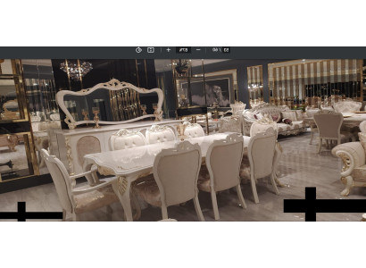 Mesas Mesa de comedor Mesa de comedor Comedor Madera Mesa Barroca Comedor de lujo Muebles Nuevos