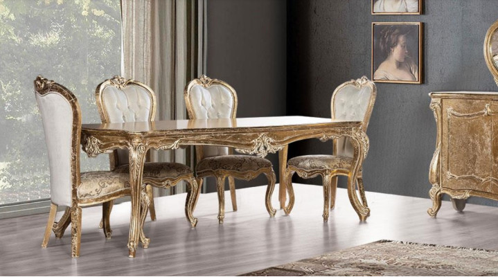 Mesa mesa de comedor mesa de comedor comedor madera mesas barrocas comedor de lujo muebles nuevos
