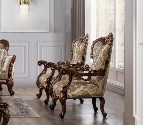 Sillón Barroco Sofá Sofá Relax Tela Salón Textil Asiento Lujo Asiento Poliéster