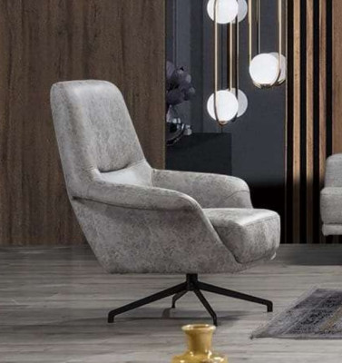 Sillón Diseño Sofá Sofá Relax Cuero Salón Club Asiento Lujo Asiento Gris Moderno