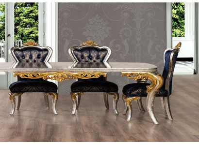 Silla de comedor 1x Silla de madera Lujo Comedor Estilo Esencial Barroco Rococó Sillas Nuevas