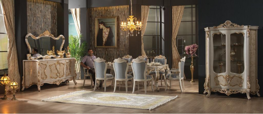 Juego de comedor, mesa, silla, mesas, grupo de comedor, aparador de 11 piezas