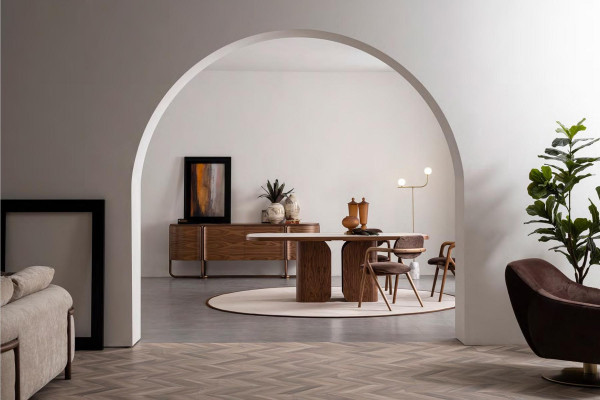 Cómoda de lujo de madera marrón moderna Aparador Muebles de salón Consola