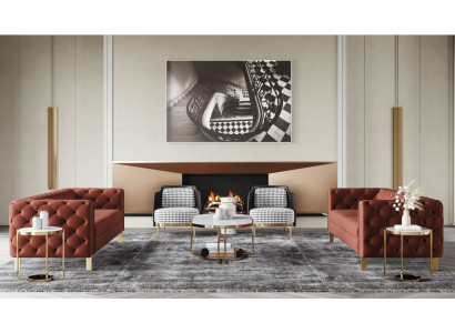 Juego de sofá con cojines de asiento 4 piezas. Conjunto de sala de estar Sofás de lujo.