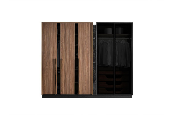 Armario marrón dormitorio armarios madera armario lujo moderno