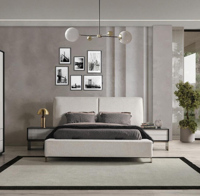 Conjunto de dormitorio cama 2 mesitas de noche tocador lujo nuevo 5 piezas