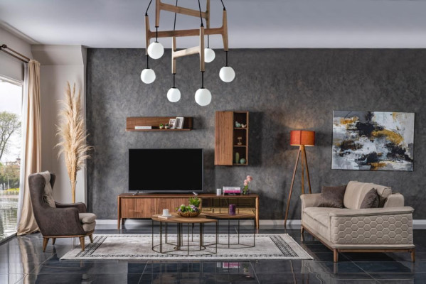 Conjunto de sofás de lujo sofá conjunto sofás sillones 3 + 1 asientos tela diseño moderno nuevo