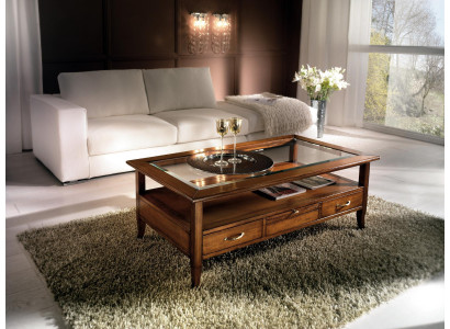 Mesa Auxiliar Cuadrada Moderna para Sofá de 130 cm de Diseño de Mesa de Centro de Madera Nueva