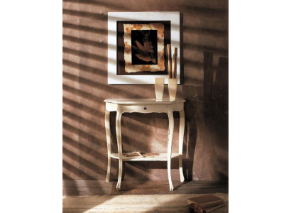 Mueble consola de madera para teléfono de estilo italiano.
