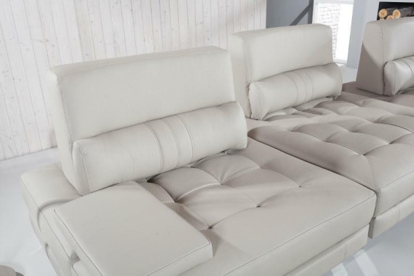 Sofá en forma de esquina de salón, conjunto de asientos de sofá acolchado, moderno sofá de esquina de cuero 100%