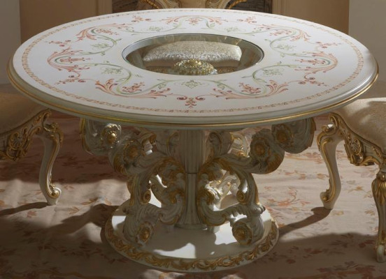 Mesa de comedor Diseño Muebles Decoración Mesas Madera maciza Mesa Nuevo Lujo Italiano