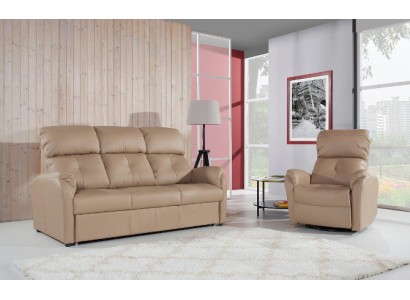 Conjunto de sofá de cuero auténtico 3+1 plazas, diseño de sofá moderno, decoración acolchada