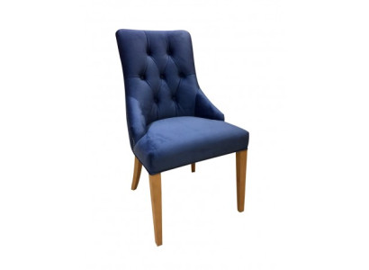 Silla de madera Chesterfield de cuero Grupo de sillas tapizadas Gastro 8x Set
