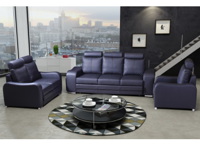 Sofá de 3 + 1 plazas Conjunto de sofás de diseño Sofás de cojín Sofás de cuero Relax