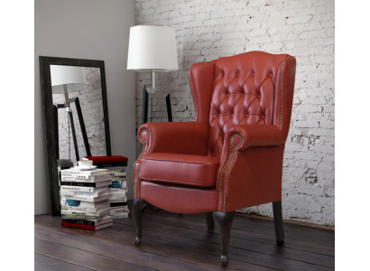 Sillón orejero sillón club sillón de televisión sofá tapizado 1 plaza relax chesterfield.