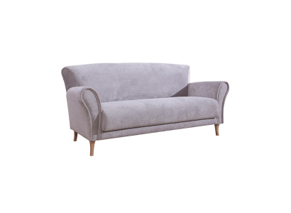Sofá de tela de tres plazas morado, textil. Sofás de lujo, nuevo.