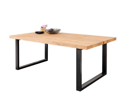 Mesa de comedor Patas de metal Mesa Madera natural Nueva Muebles de loft Mesas Mobiliario