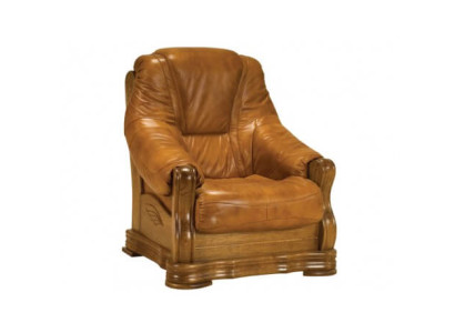 Sillón de televisión de madera, sillón de cuero genuino, asiento acolchado, mobiliario de salón club nuevo.