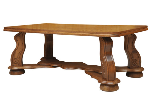 Mesa de madera real Mesa de café clásica Mesa auxiliar de sofá Madera hecha a mano