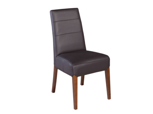 Conjunto de 4 sillas de madera maciza y cuero para comedor, sillas de diseño para comedor.
