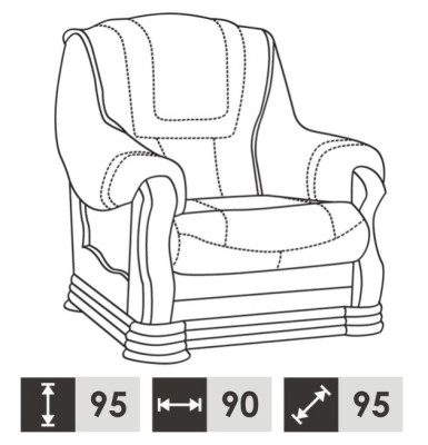 Clásico sillón de televisión de cuero de 1 plaza sofá tapizado individual 1 pieza nuevo