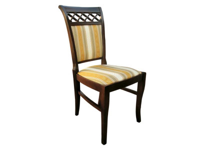 Diseño de juego de 4 sillas de madera tapizadas con tela para restaurante, nuevas para el comedor.