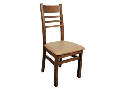 Set 4 sillas de diseño de silla de madera de cuero acolchado sillas de comedor de gastronomía.