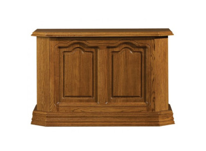 Mesa consola de madera marrón con cajón y estante, mesa auxiliar aparador