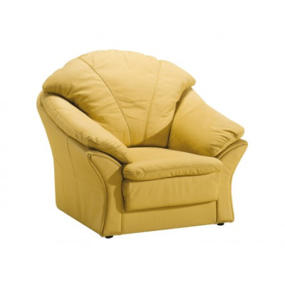 Conjunto de sala de estar clásico 3+1 100% de cuero completo Sofá Asiento Acolchado