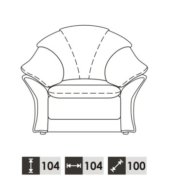 Conjunto de sala de estar clásico 3+1 100% de cuero completo Sofá Asiento Acolchado