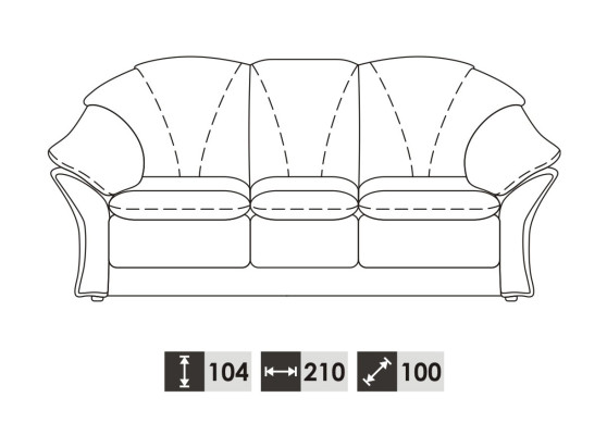 Conjunto de sala de estar clásico 3+1 100% de cuero completo Sofá Asiento Acolchado