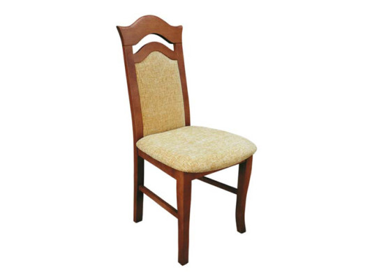 Grupo de comedor, diseño de silla, juego de 4 sillas con respaldo y asiento acolchado, macizo.