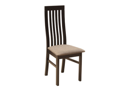 Grupo de comedor, conjunto de sillas, 4 sillas con respaldo, asiento acolchado, sólido