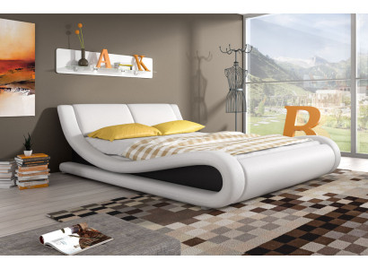 Cama tapizada Camas Cama Acolchado Cuero sintético Diseñador Hotel Doble Lujo Diseño