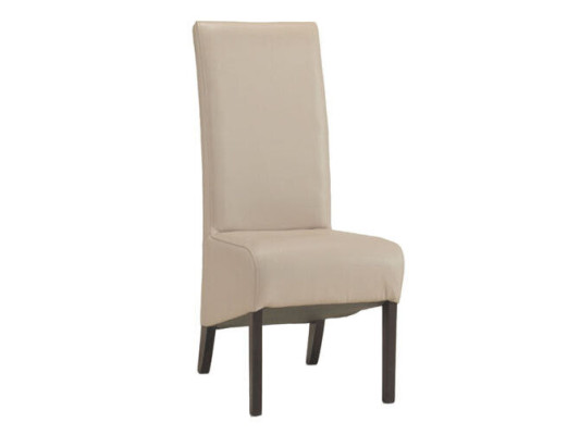 Diseño Sillón de respaldo Silla Madera Cuero Tapizado Comedor Textil Silla de restaurante