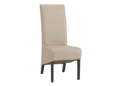 Diseño Sillón de respaldo Silla Madera Cuero Tapizado Comedor Textil Silla de restaurante