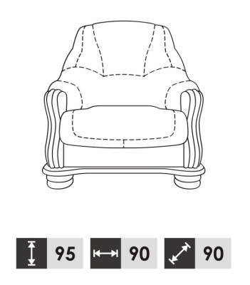 Sofá de cuero en grupo para hombres, sofá de club, sofá, sofá, asiento acolchado 3+1+1 completo.