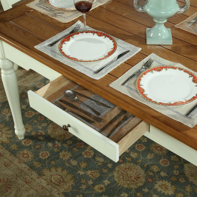 Muebles de comedor de diseñador de 8 piezas. Mesa sillas cómoda aparador grupo conjunto.