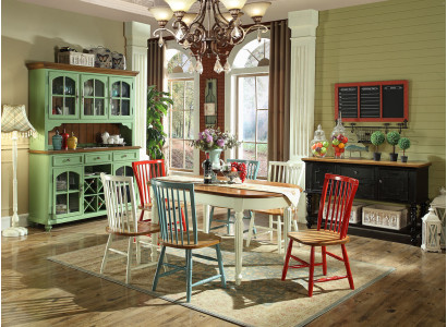 Vitrina Mesa de comedor Conjunto de sillas Mesa Grupo de 8 piezas Conjunto de aparador